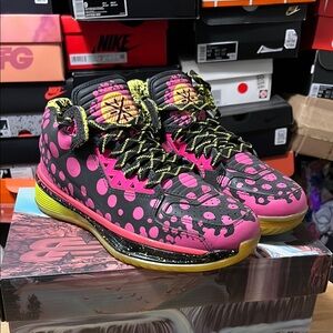 Nike Pink and Black Polka Dot Sneakers
